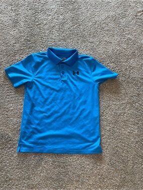 Under Armour Boys' Blue Polo  Performance Shirt
